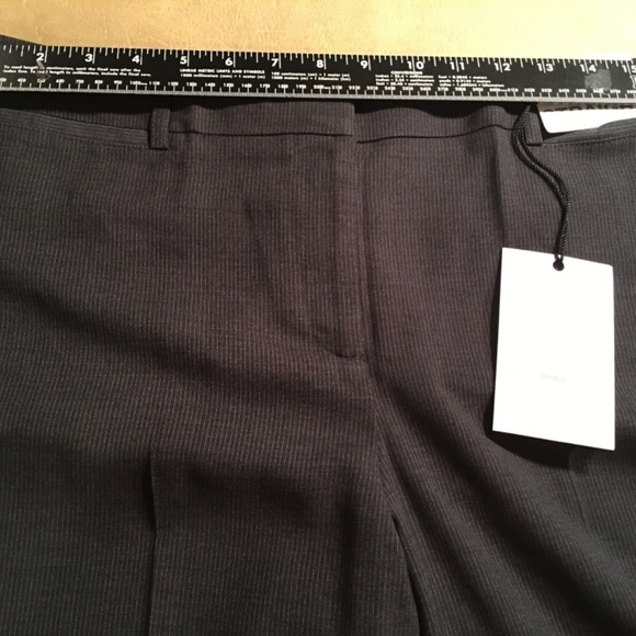NEW YORK & COMPANY STRETCH 5th Ave. Pant, NWT, DARK GRAY PINSTRIPE, 8 TALL - Picture 3 of 9